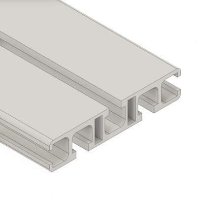 MODULAR SOLUTIONS EXTRUDED PROFILE<br>90MM X18.5MM, CUT TO THE LENGTH OF 1000 MM
